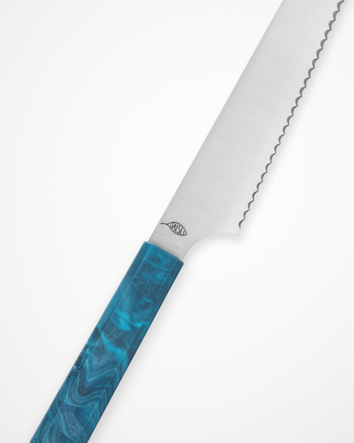 Brødkniv 240 mm, SAISEI IRO Hav tomatosharp