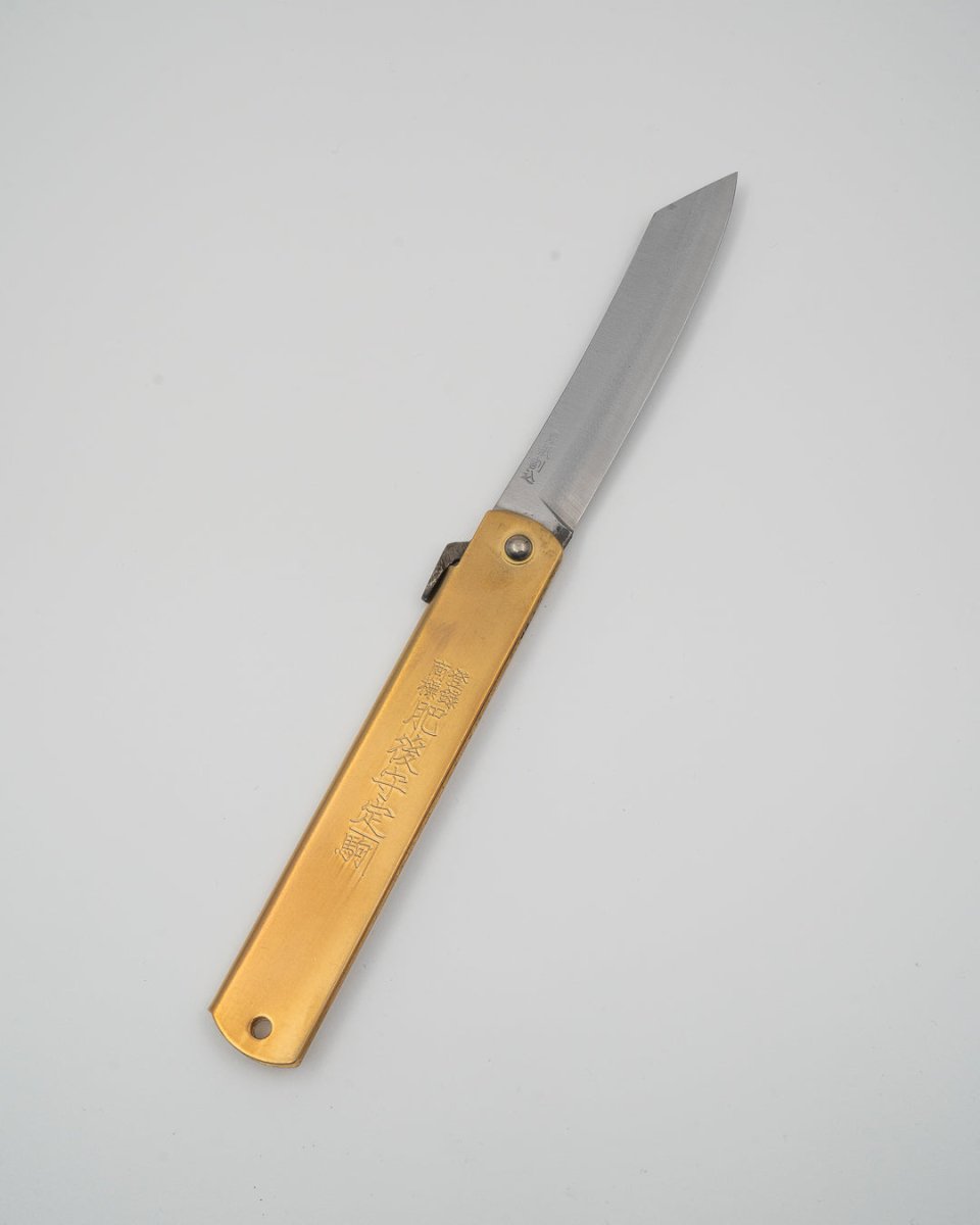 HIGONOKAMI Warikomi Aogami Japansk Foldekniv 120 mm tomatosharp