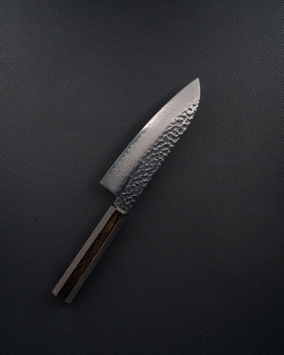 SAKAI TAKAYUKI Nanairo Damascus Sumikin Santoku 170 mm tomatosharp