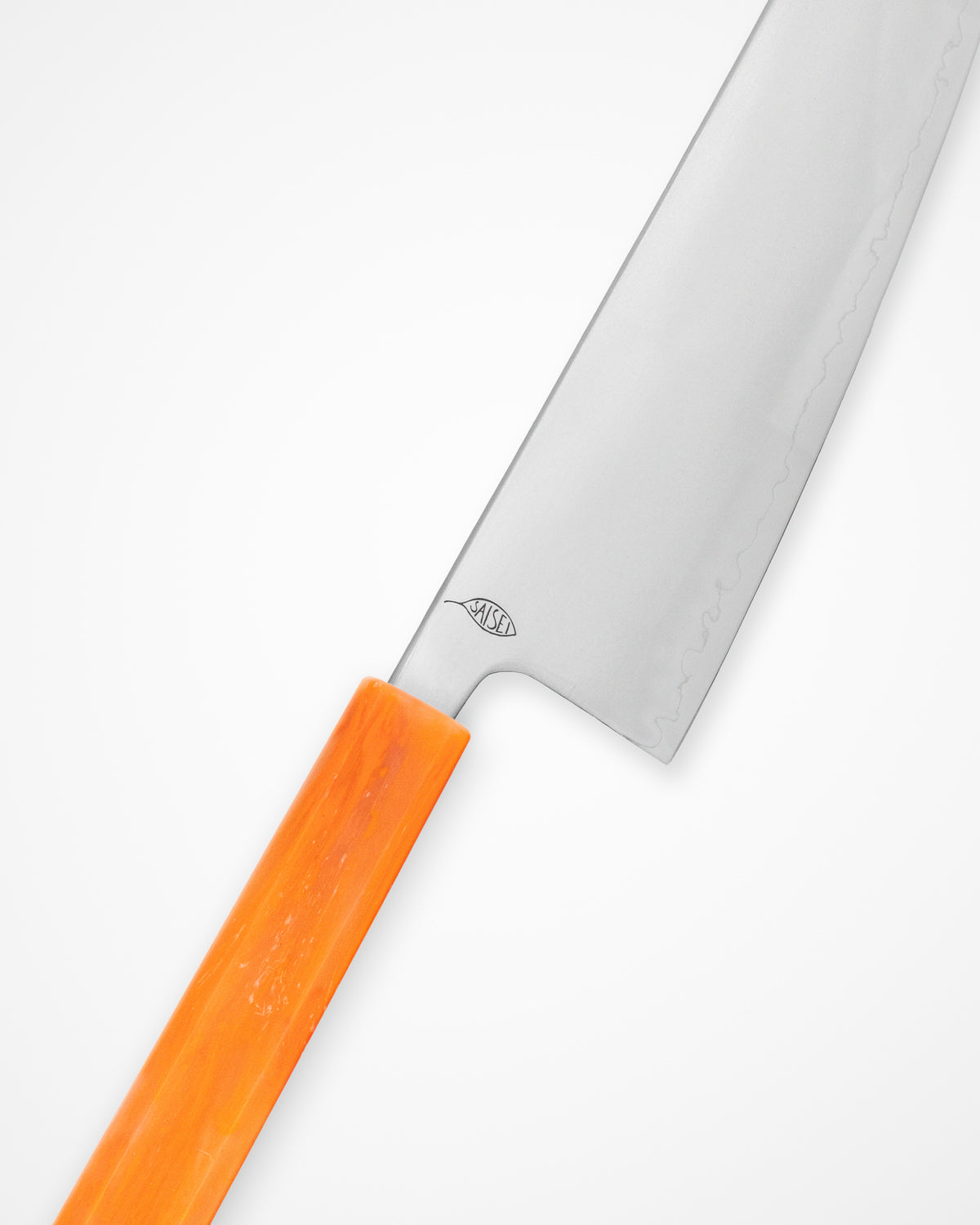 Kokkekniv 210 mm, SAISEI IRO Appelsin Gyuto tomatosharp
