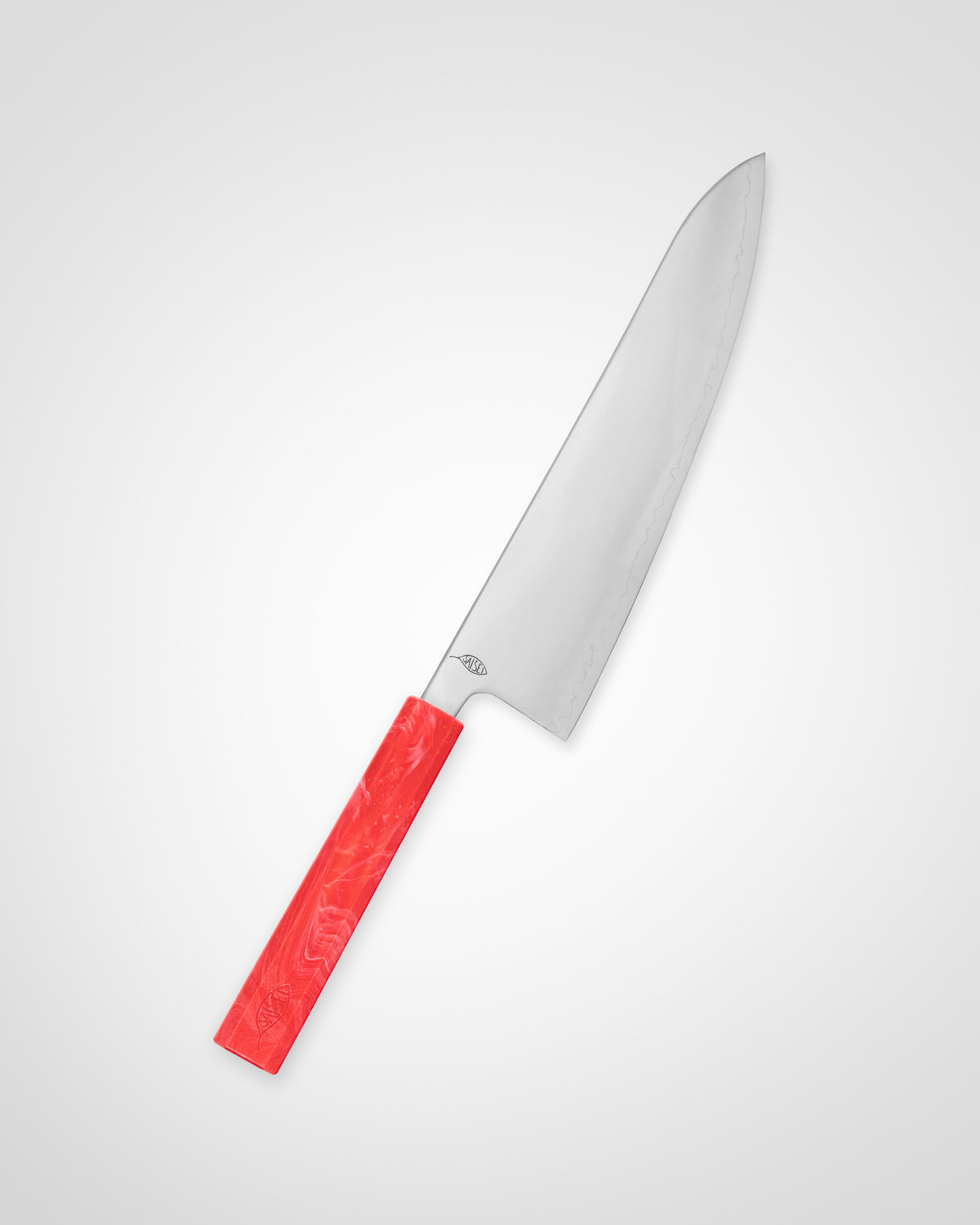 Kokkekniv 210 mm, SAISEI IRO Jordbær Gyuto tomatosharp
