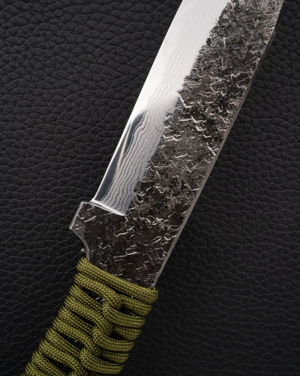 SEKI KANETSUNE Karasu Damascus Blue Steel Turkniv 120 mm tomatosharp