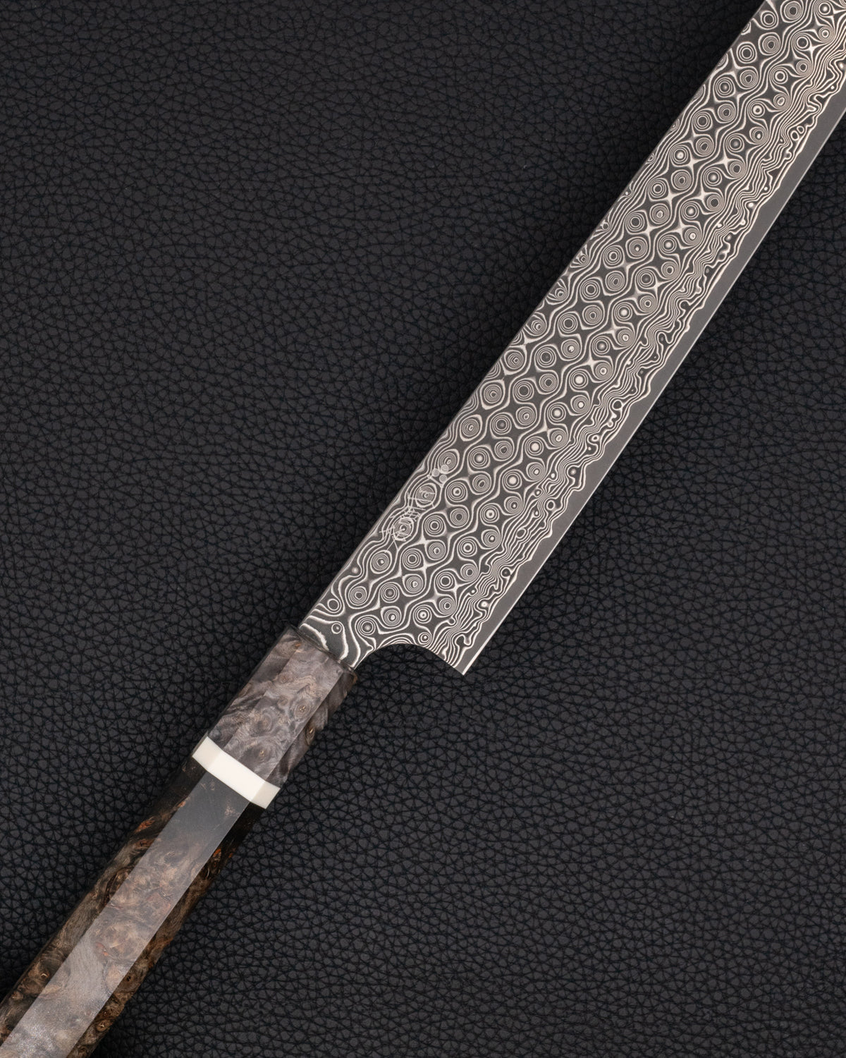 Trancheringskniv 255 mm, NIGARA HAMONO Anmon SG2 Raindrop Damascus Kiritsuke Sujihiki NIGARA HAMONO