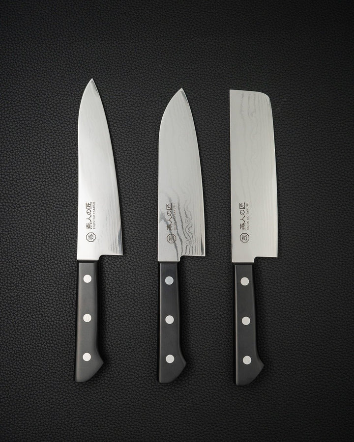 Kokkekniv 170 mm, ENJIN NO TAKUMI VG10 Damascus Santoku Enjin No Takumi