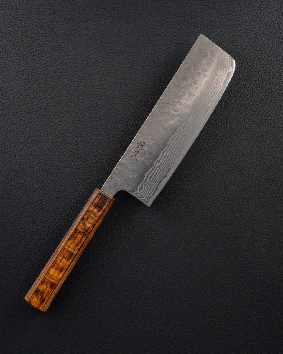TSUNEHISA 440C Tsuchime Damascus Nakiri 165 mm tomatosharp