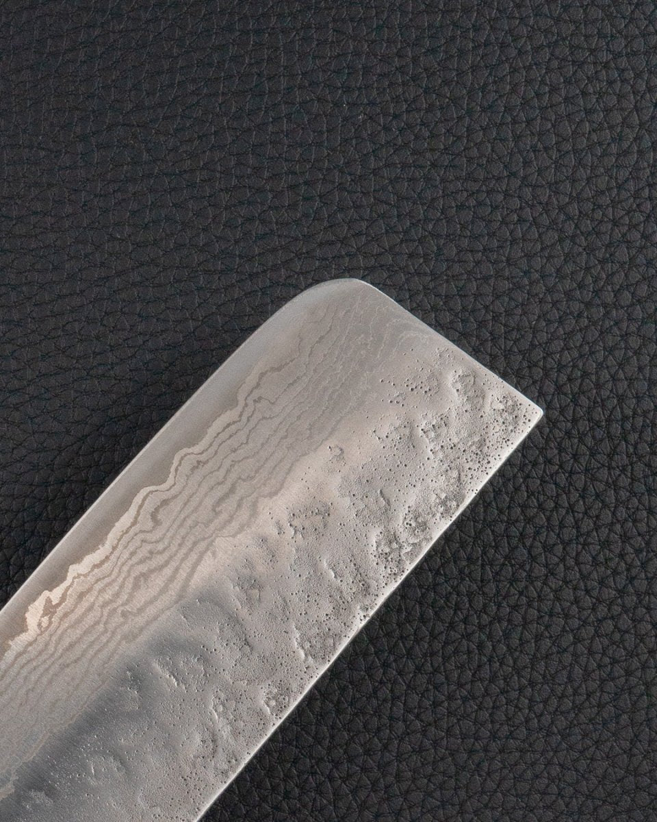 TSUNEHISA 440C Tsuchime Damascus Nakiri 165 mm tomatosharp