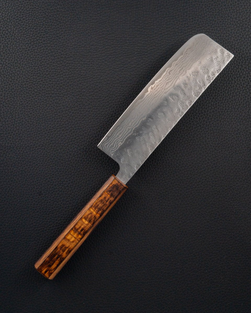 TSUNEHISA 440C Tsuchime Damascus Nakiri 165 mm tomatosharp