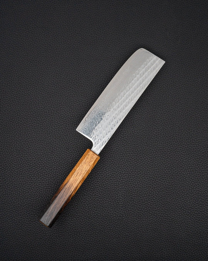 Grønnsakskniv 165 mm, TSUNEHISA A10 Nawame Burnt Oak Nakiri Tsunehisa