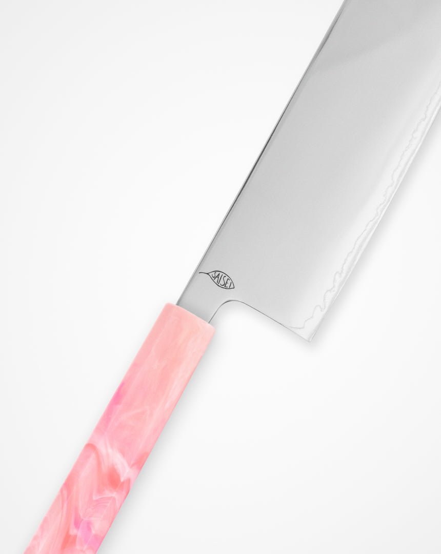 Grønnsakskniv 170 mm, SAISEI IRO Sukkerspinn Nakiri tomatosharp