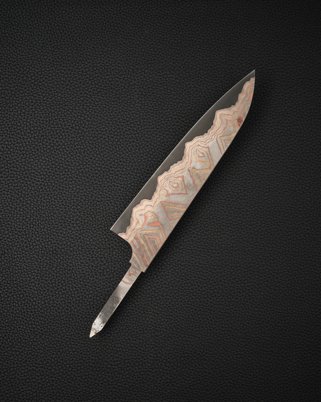 Knivblad 210 mm, HATSUKOKORO Irodori Blue2 Rainbow Damascus Kurozome Gyuto Hatsukokoro