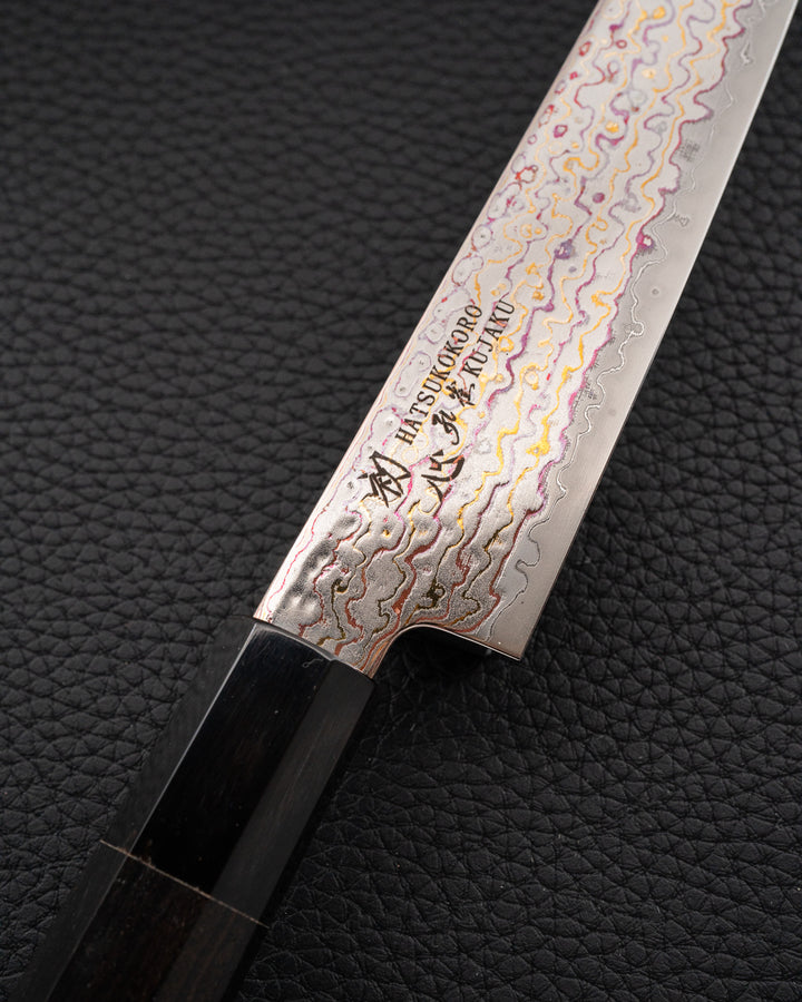 HATSUKOKORO Kujaku V-Toku2 Rainbow Damascus Petty 150 mm