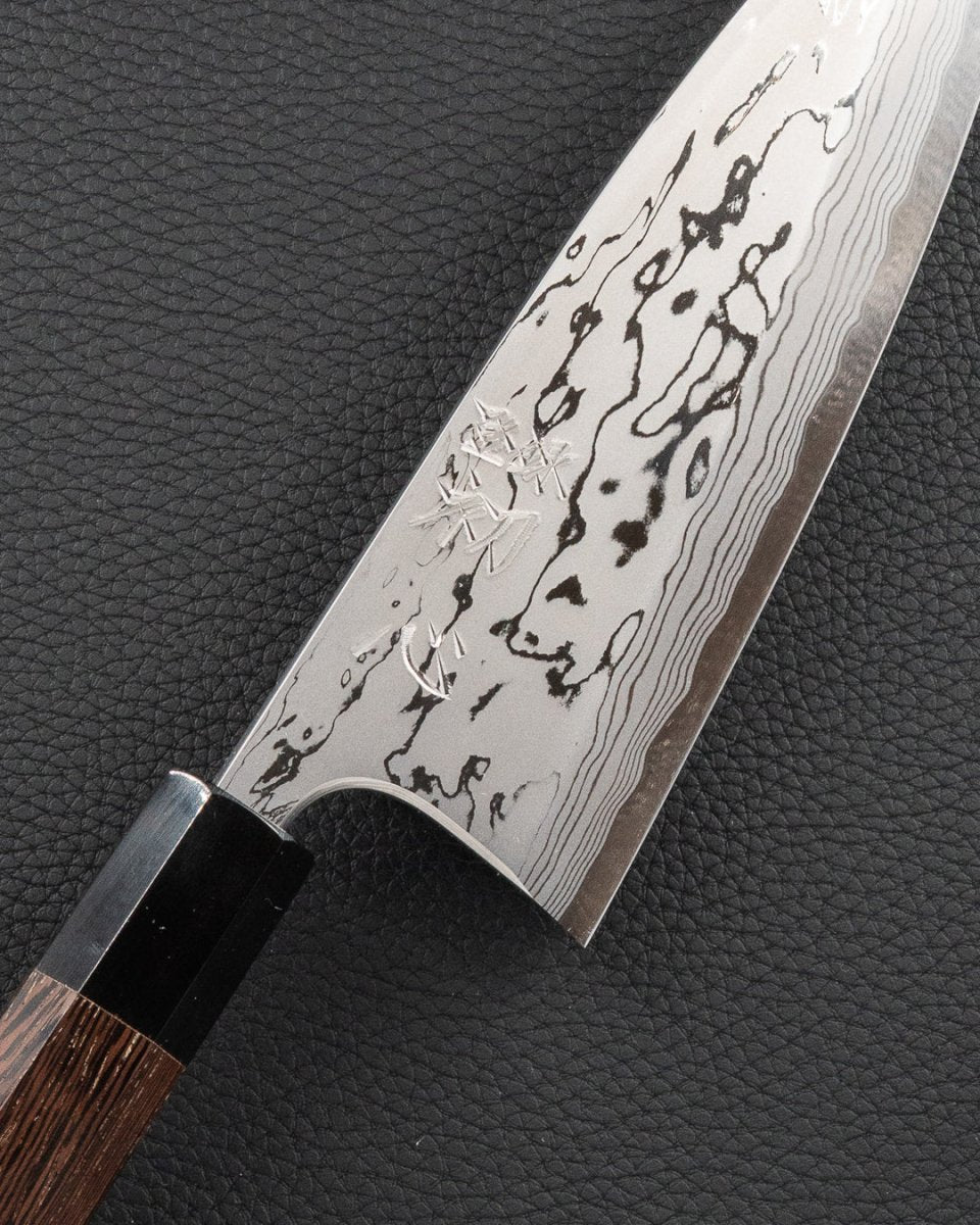 HATSUKOKORO Yoshihiro Yauji Blue2 Damascus Deba 180 mm tomatosharp