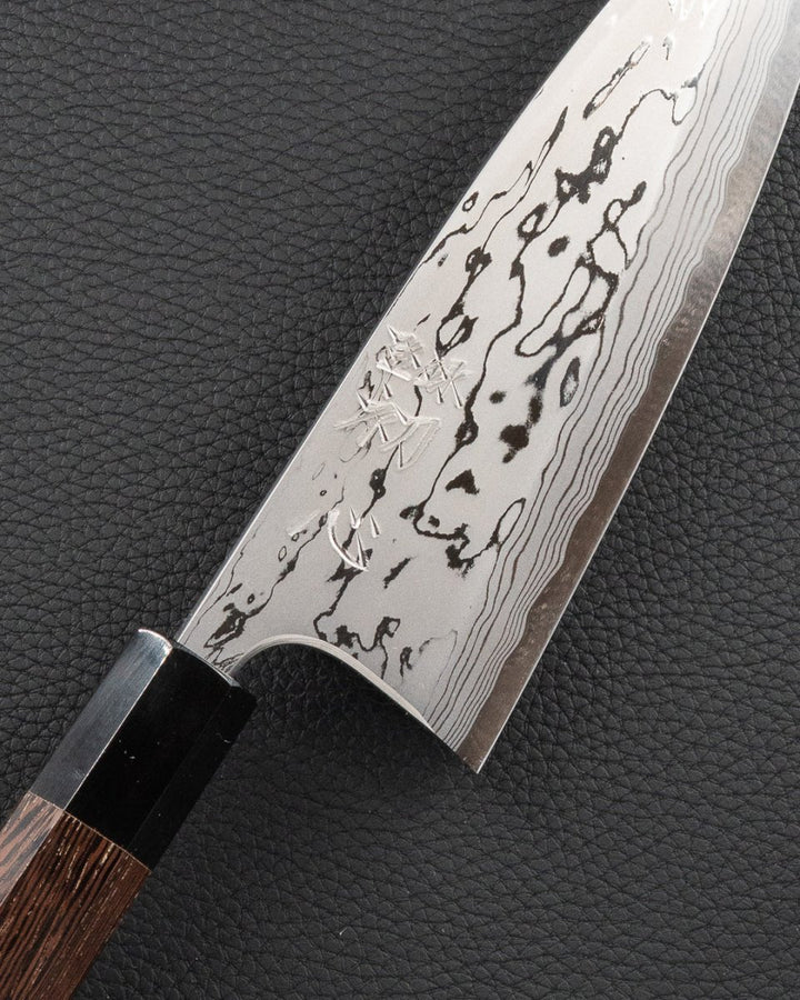 HATSUKOKORO Yoshihiro Yauji Blue2 Damascus Deba 180 mm tomatosharp