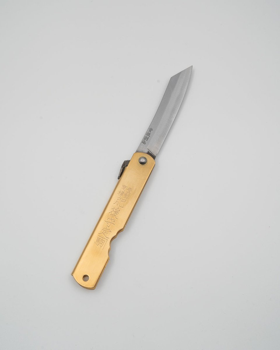 HIGONOKAMI Warikomi Aogami Japansk Foldekniv 100 mm tomatosharp