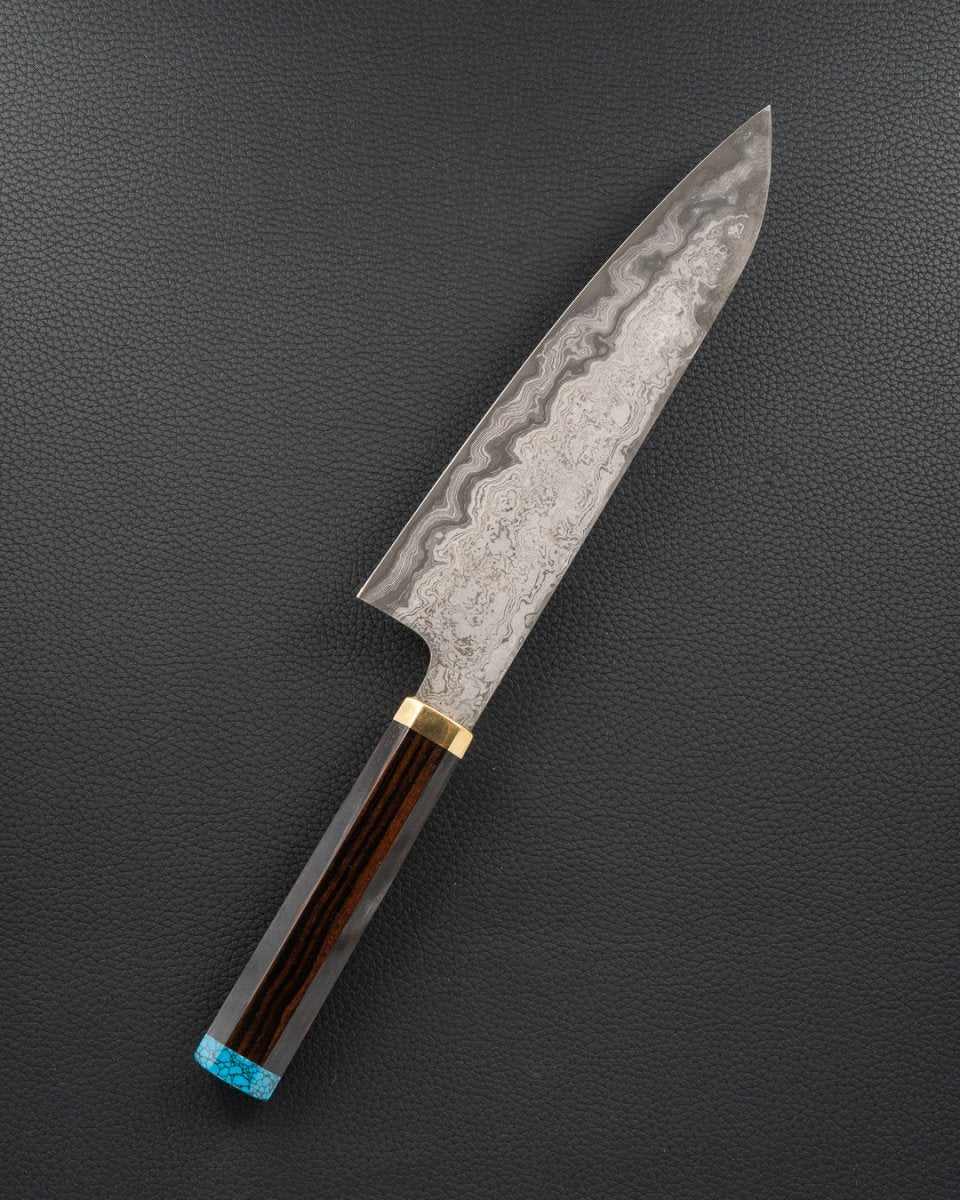 KISUKE MANAKA x NAKAMURA KNIVES "KOKUENN" Blue2 Gyuto 210 mm tomatosharp
