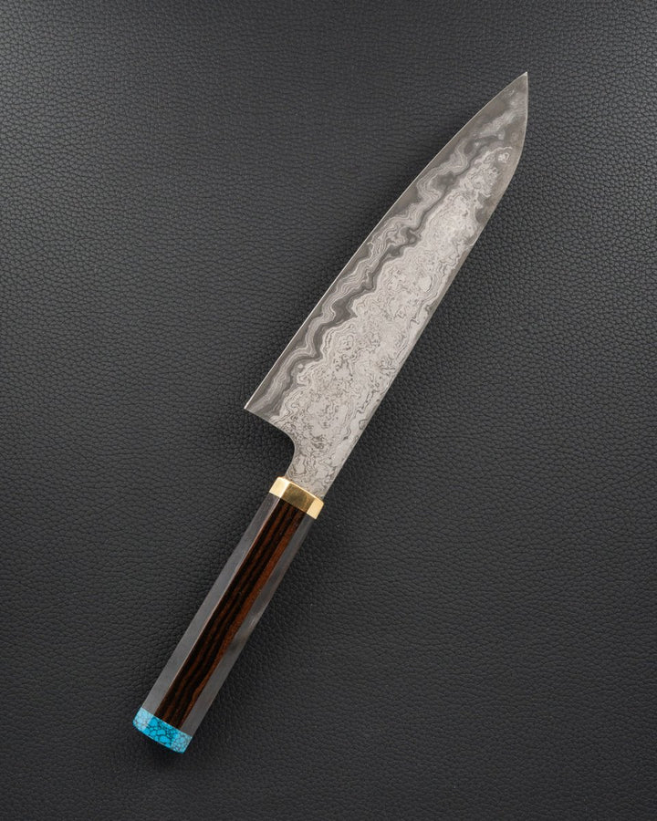 KISUKE MANAKA x NAKAMURA KNIVES "KOKUENN" Blue2 Gyuto 210 mm tomatosharp