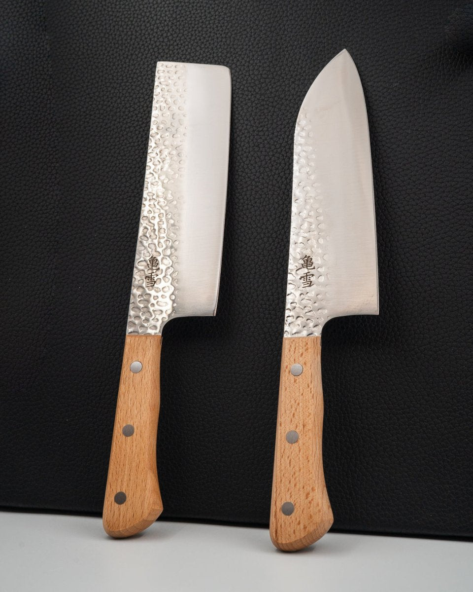KAMEYUKI 1K6 Tsuchime Santoku 180 mm tomatosharp