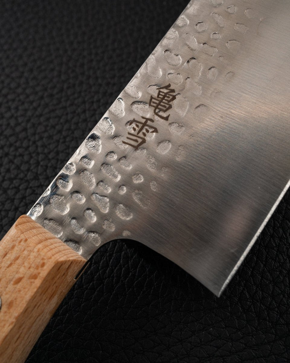 KAMEYUKI 1K6 Tsuchime Santoku 180 mm tomatosharp