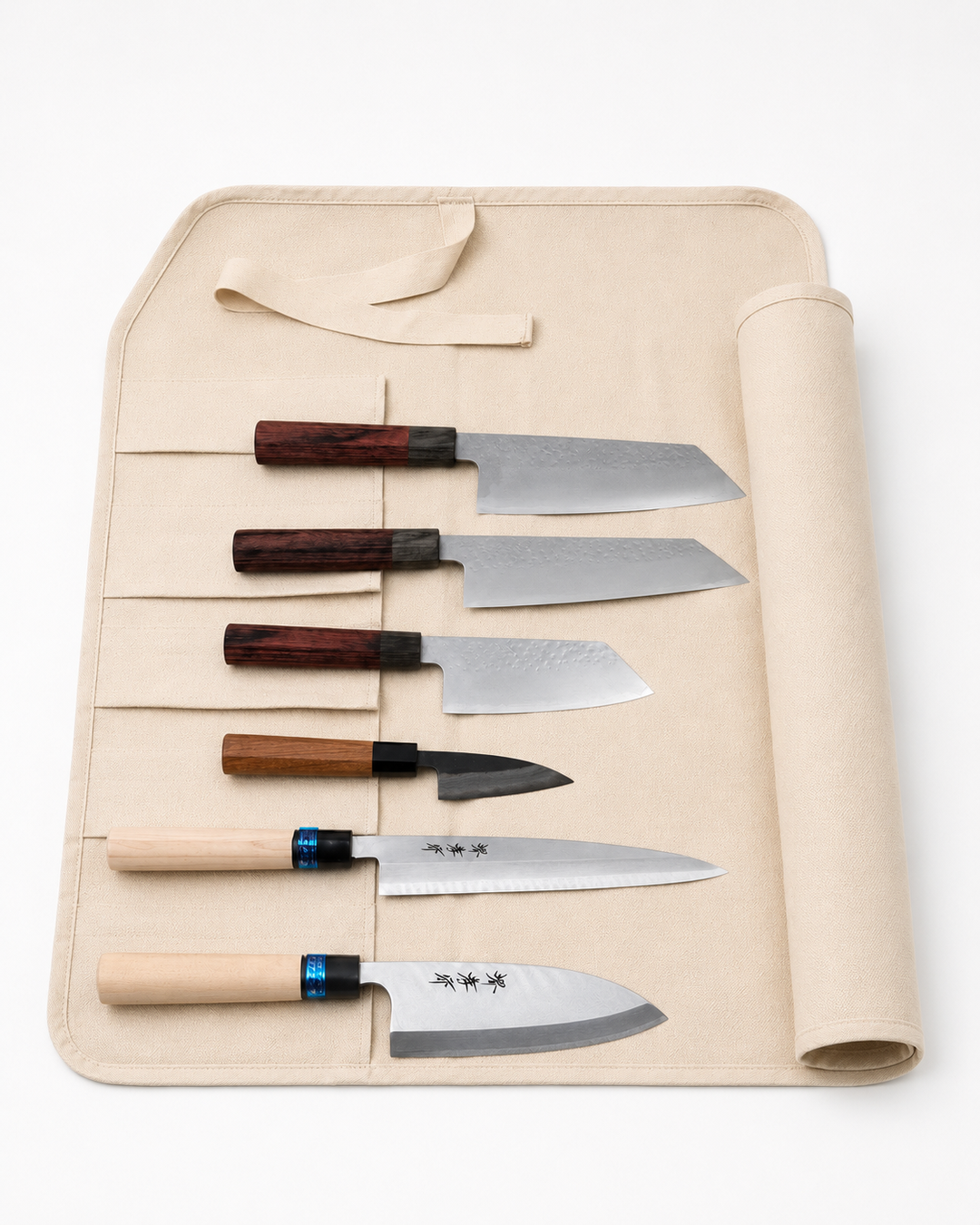 Knife roll for 4 knives