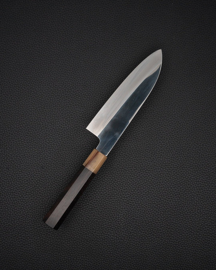 Kokkekniv 165 mm, SATOSHI NAKAGAWA Ginsan Mirror Ibenholt Santoku Satoshi Nakagawa
