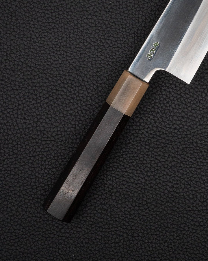 Kokkekniv 165 mm, SATOSHI NAKAGAWA Ginsan Mirror Ibenholt Santoku Satoshi Nakagawa