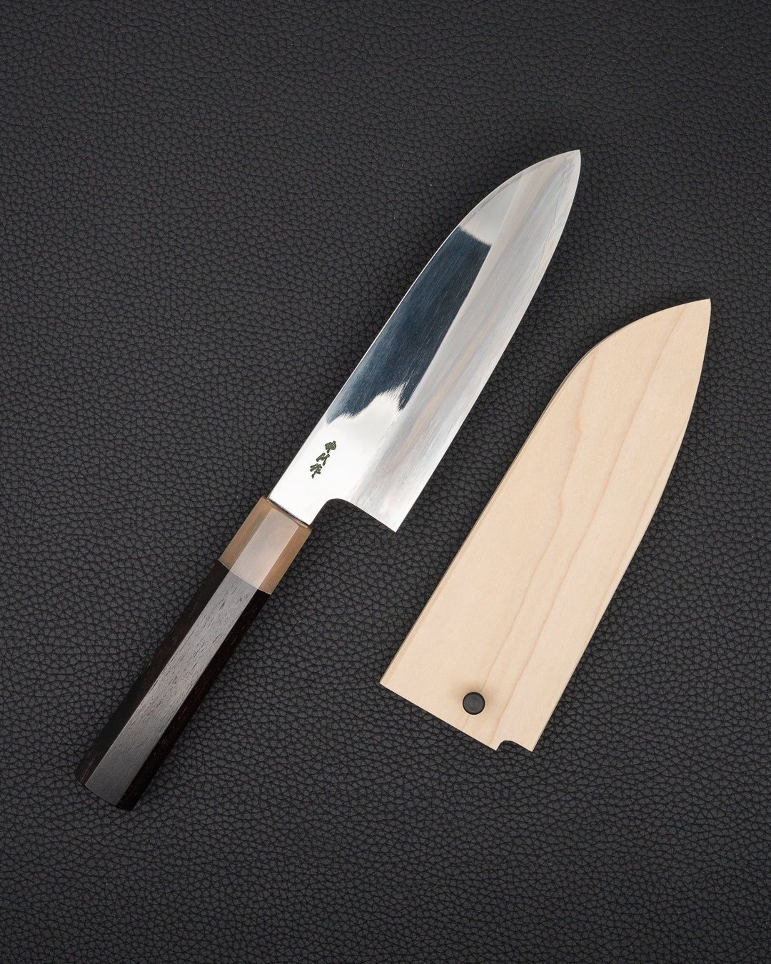 Kokkekniv 165 mm, SATOSHI NAKAGAWA Ginsan Mirror Ibenholt Santoku Satoshi Nakagawa