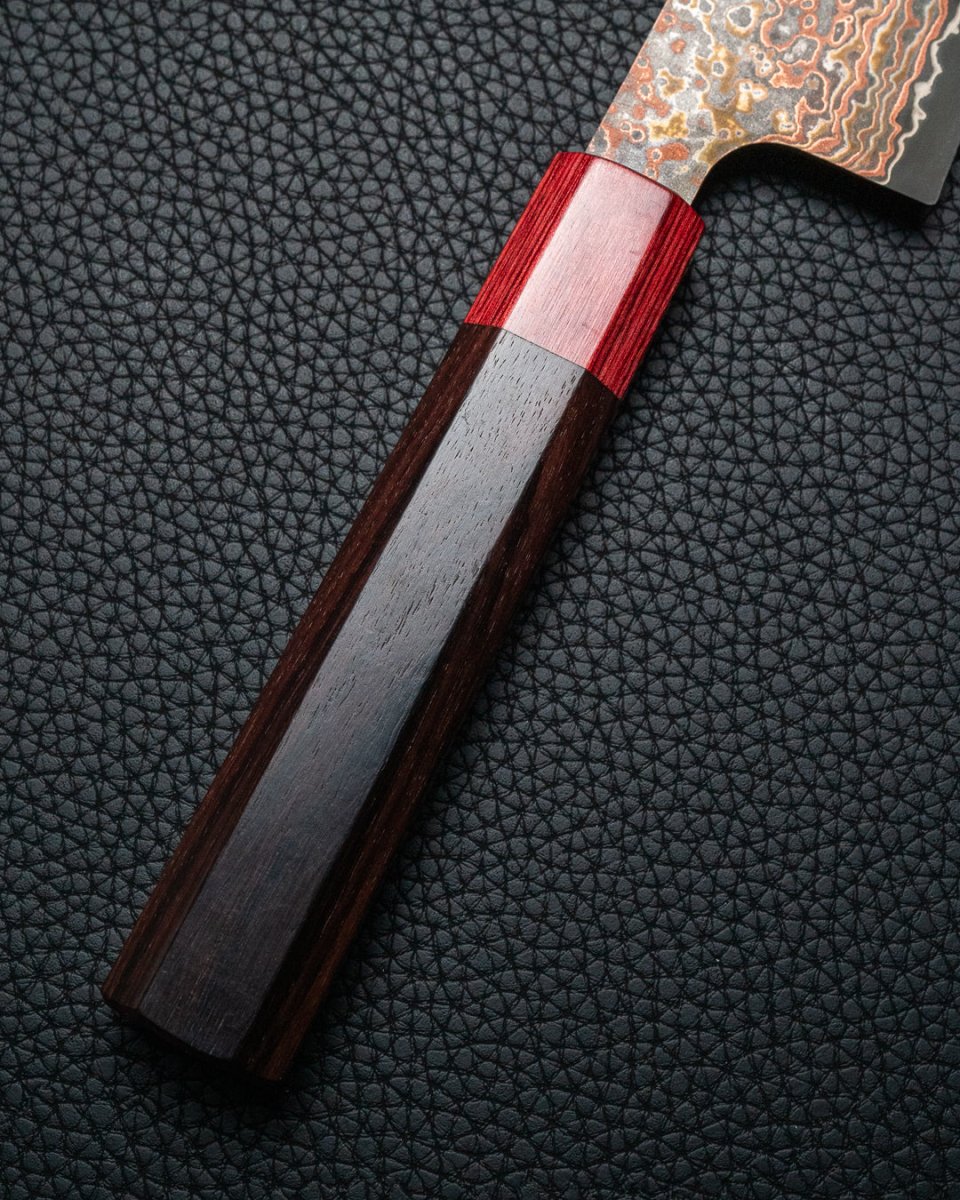 TAKESHI SAJI Rainbow Damascus Nashiji Bunka 165 mm tomatosharp