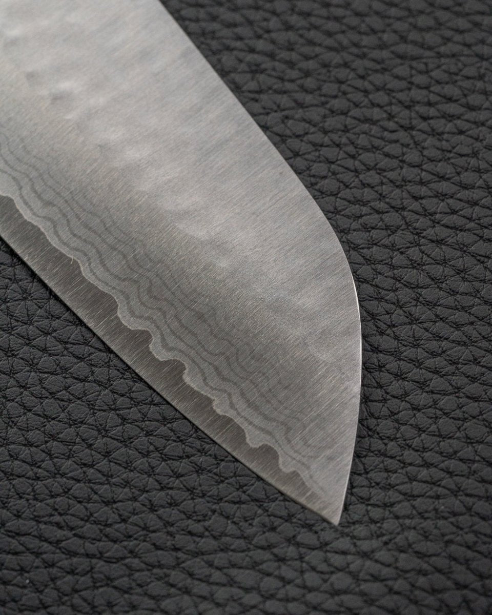 MASUTANI Kokuryu Damascus Tsuchime Santoku 170 mm tomatosharp