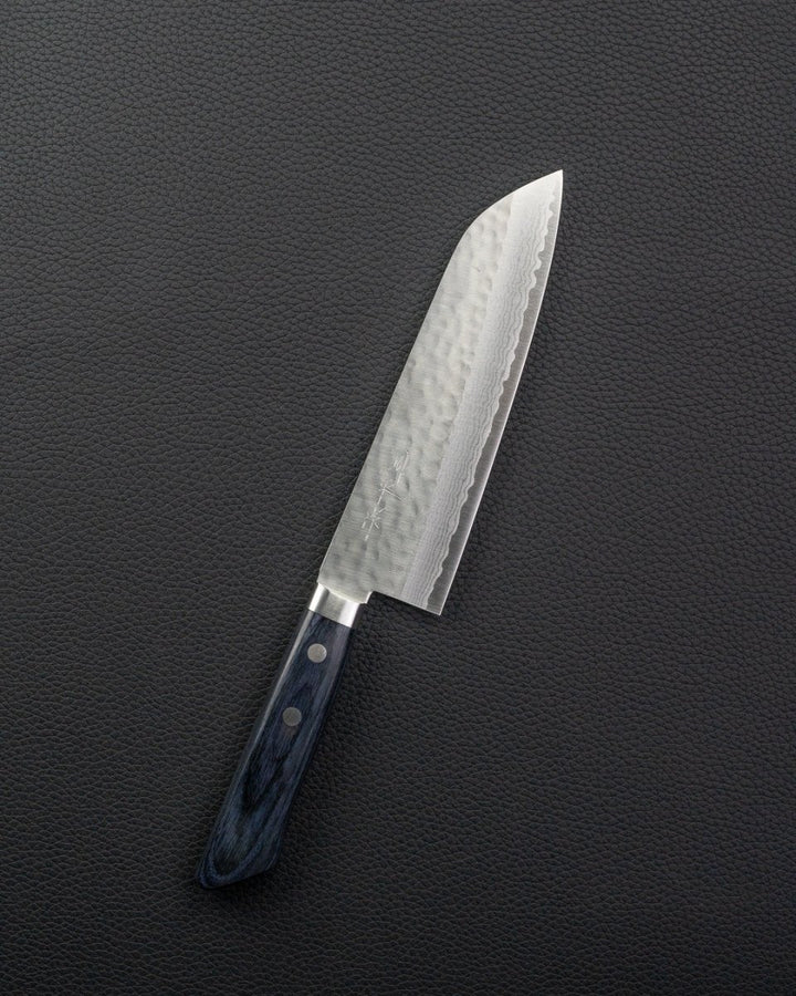 MASUTANI Kokuryu Damascus Tsuchime Santoku 170 mm tomatosharp