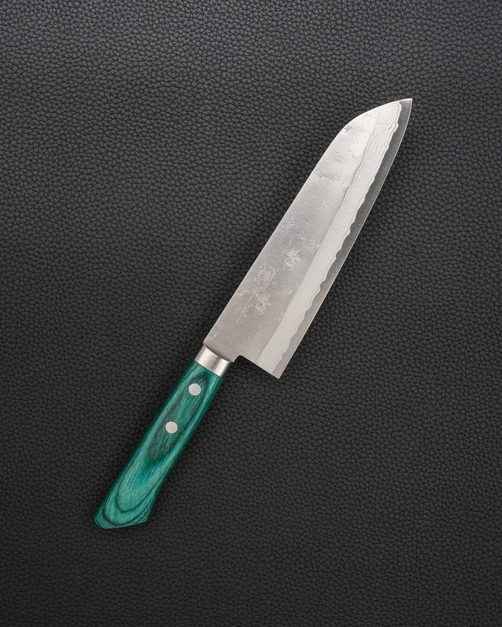 Kokkekniv 170 mm, MASUTANI Sekka VG10 Nashiji Green Santoku Masutani