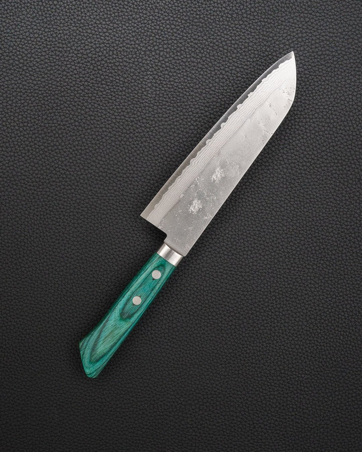 Kokkekniv 170 mm, MASUTANI Sekka VG10 Nashiji Green Santoku Masutani