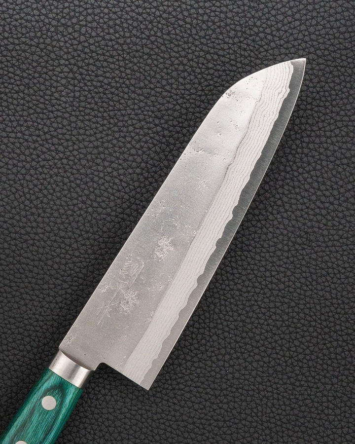 Kokkekniv 170 mm, MASUTANI Sekka VG10 Nashiji Green Santoku Masutani