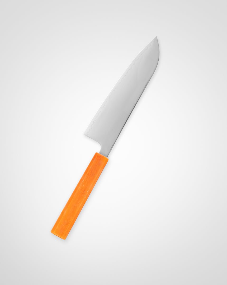 Kokkekniv 170 mm, SAISEI IRO Appelsin Santoku tomatosharp