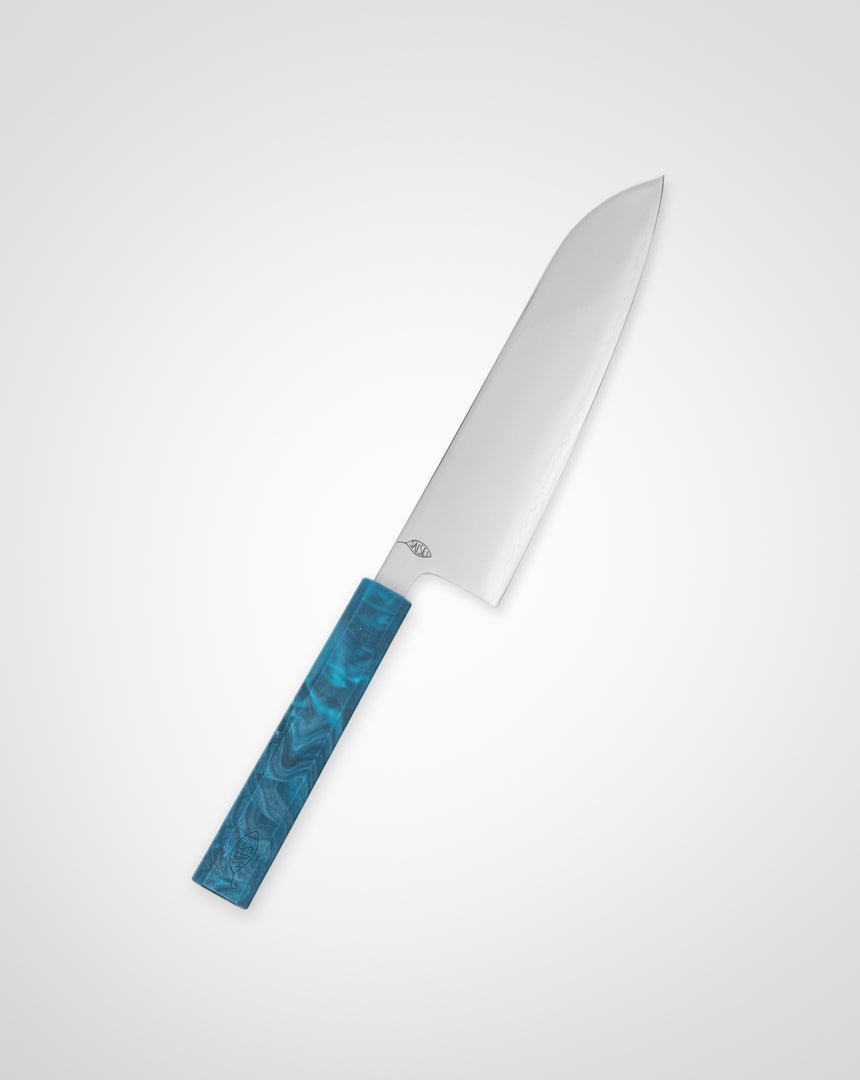 Kokkekniv 170 mm, SAISEI IRO Hav Santoku tomatosharp