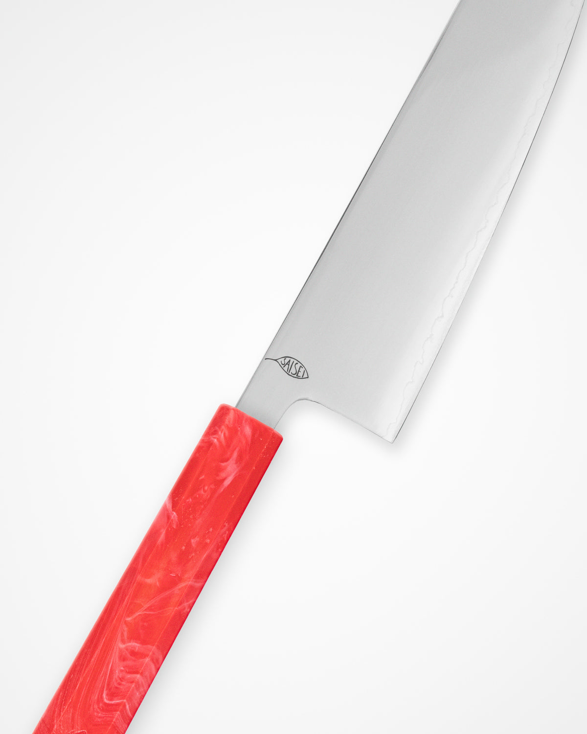 Kokkekniv 170 mm, SAISEI IRO Jordbær Santoku tomatosharp