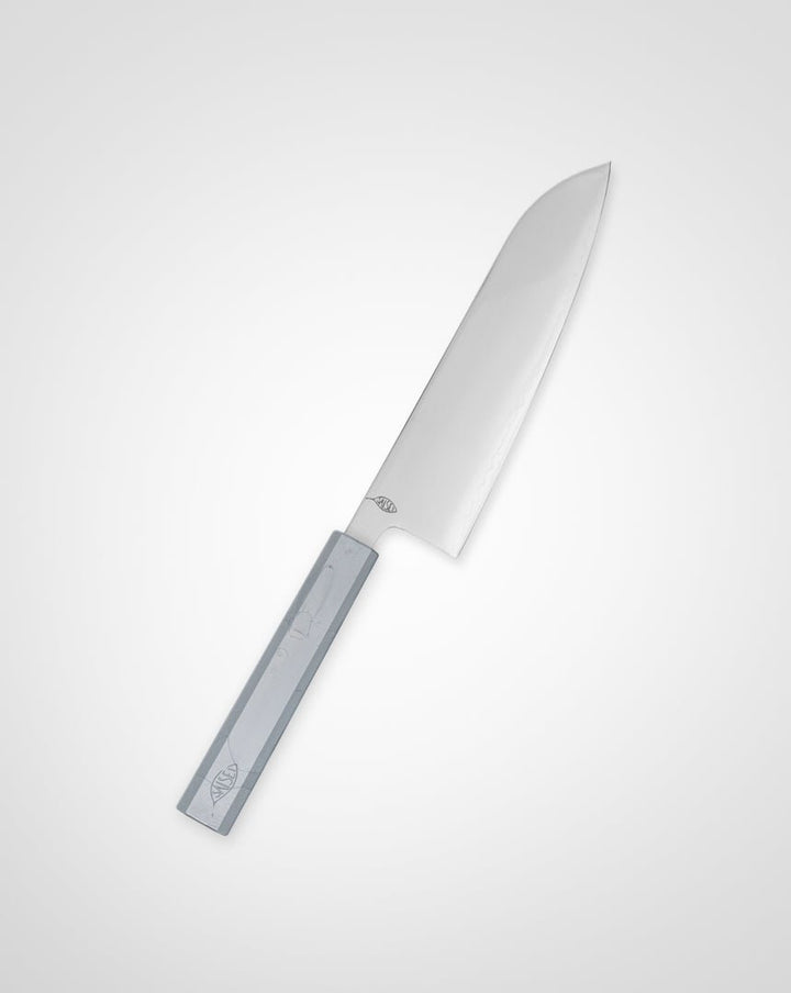 Kokkekniv 170 mm, SAISEI IRO Sølv Santoku tomatosharp