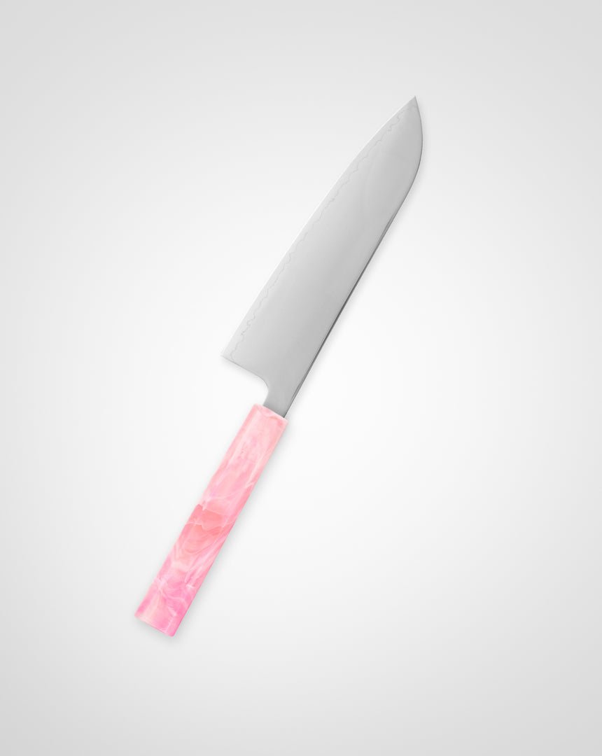 Kokkekniv 170 mm, SAISEI IRO Sukkerspinn Santoku tomatosharp