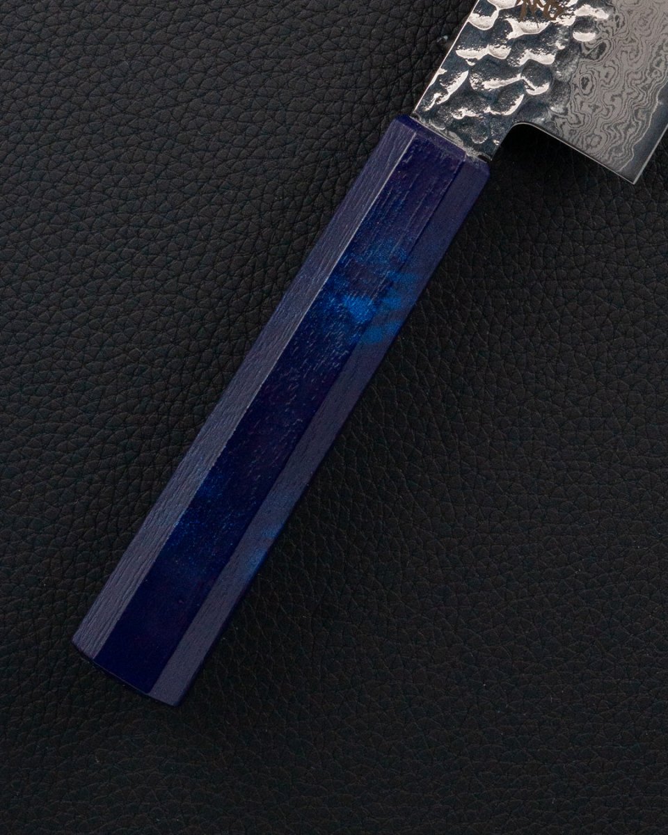 SAKAI TAKAYUKI Nanairo VG10 Blue Santoku 170 mm tomatosharp