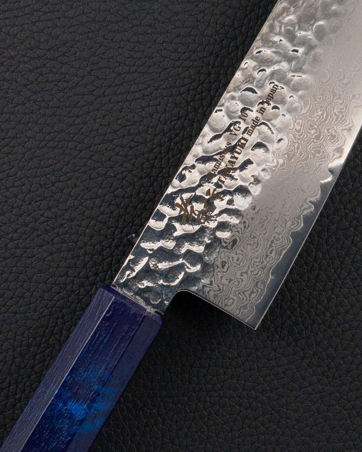 SAKAI TAKAYUKI Nanairo VG10 Blue Santoku 170 mm tomatosharp