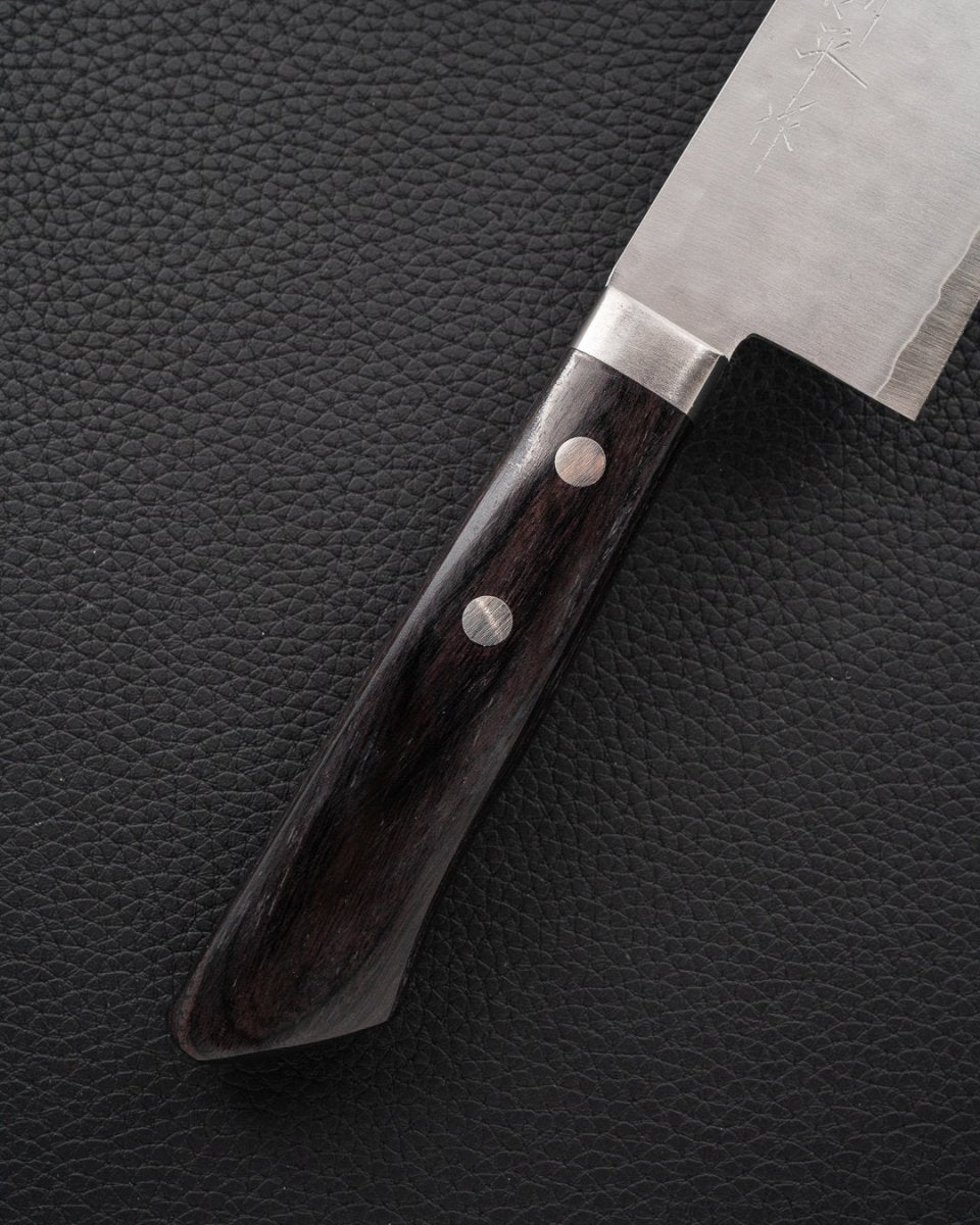 MASUTANI HAMONO VG1 Tsuchime Black Santoku 180 mm tomatosharp
