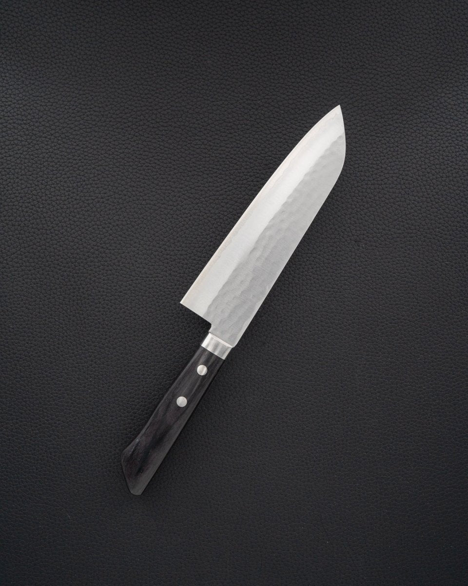MASUTANI HAMONO VG1 Tsuchime Black Santoku 180 mm tomatosharp