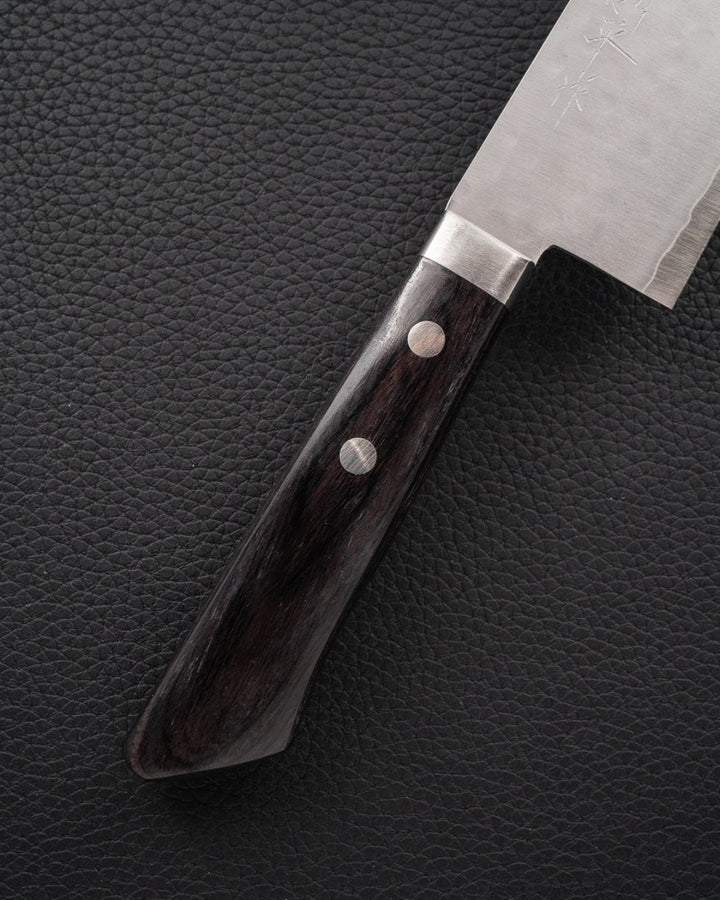 MASUTANI HAMONO VG1 Tsuchime Black Santoku 180 mm tomatosharp