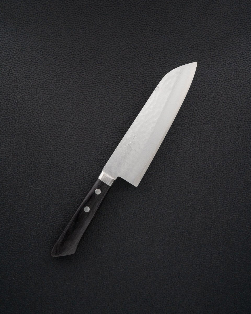 MASUTANI HAMONO VG1 Tsuchime Black Santoku 180 mm tomatosharp