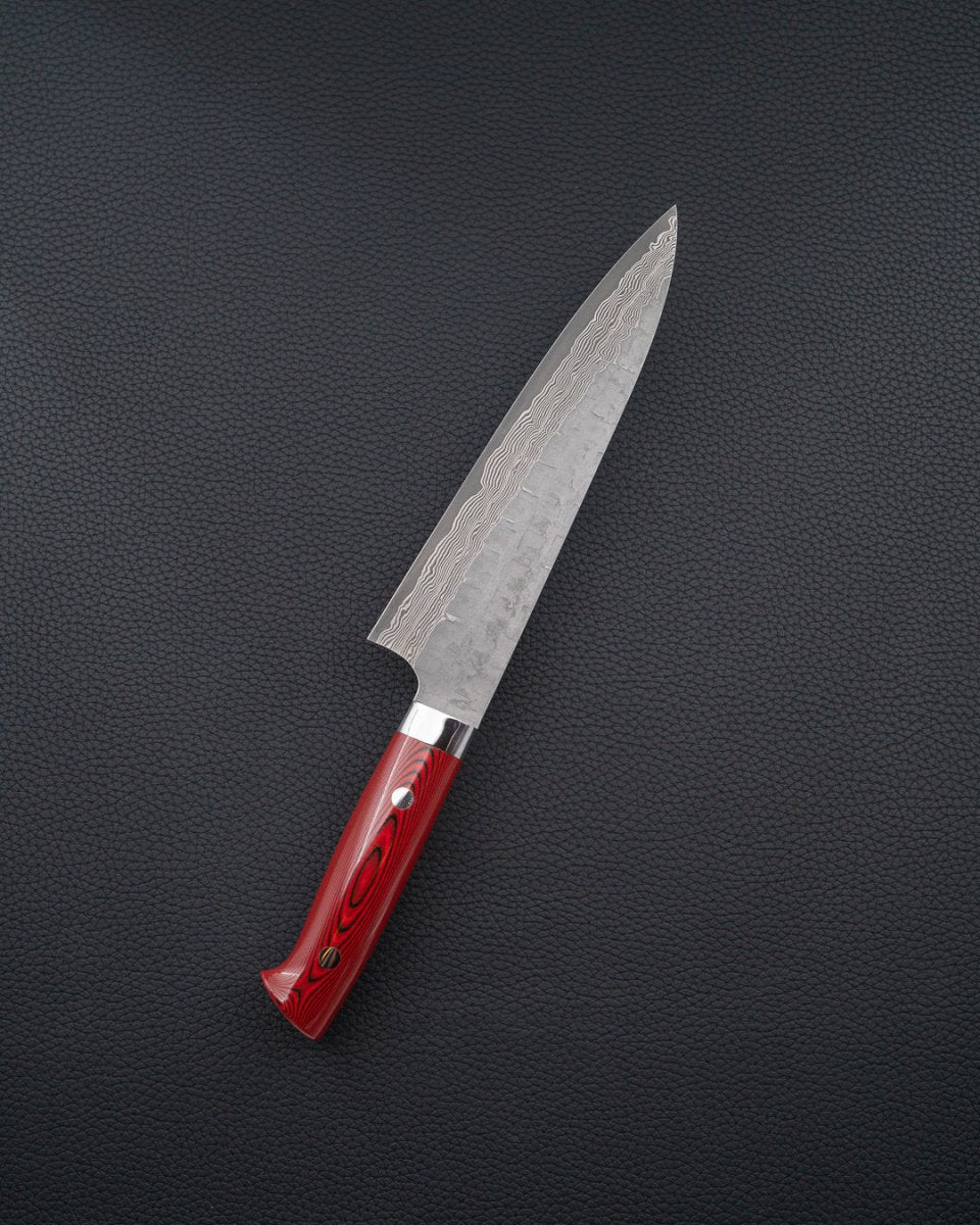 TAKESHI SAJI VG10 Cross Red Micarta Gyuto 180 mm tomatosharp