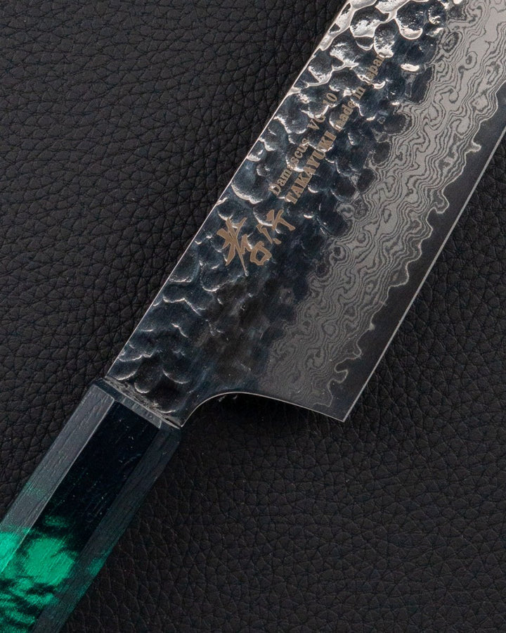 SAKAI TAKAYUKI Nanairo VG10 Damascus Green Bunka 190 mm tomatosharp
