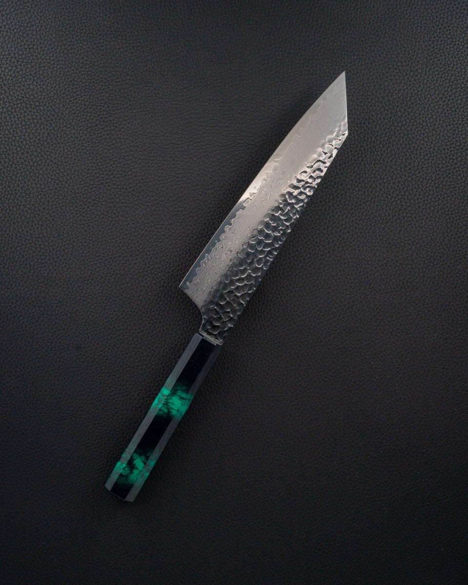 SAKAI TAKAYUKI Nanairo VG10 Damascus Green Bunka 190 mm tomatosharp