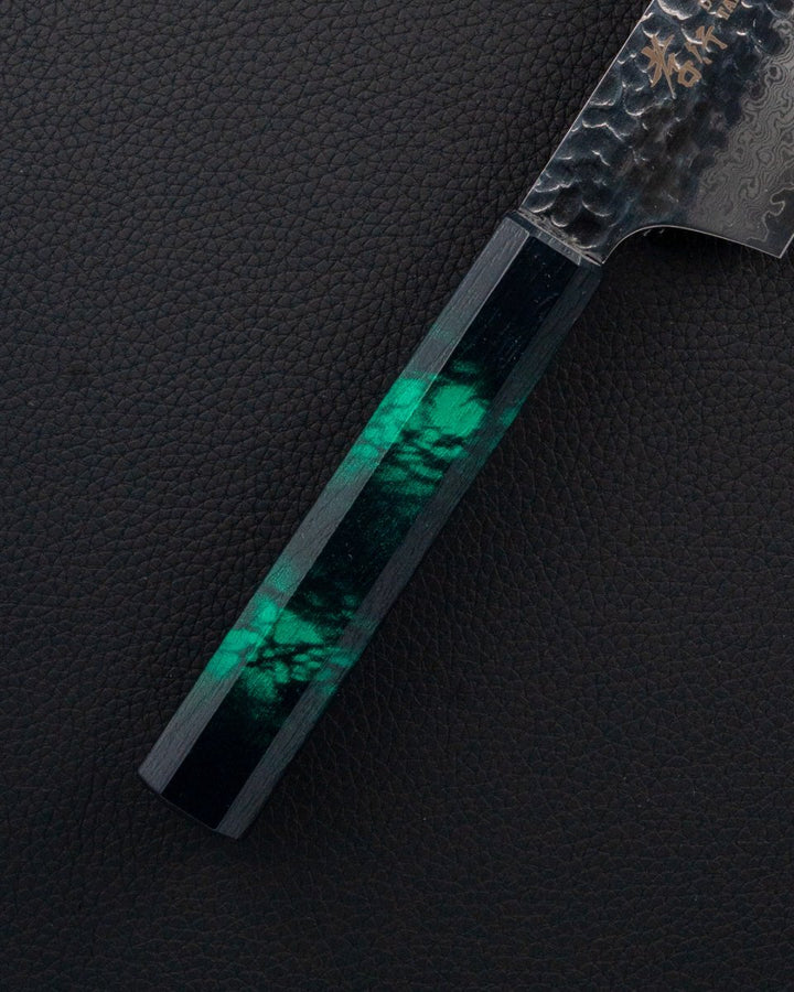 SAKAI TAKAYUKI Nanairo VG10 Damascus Green Bunka 190 mm tomatosharp