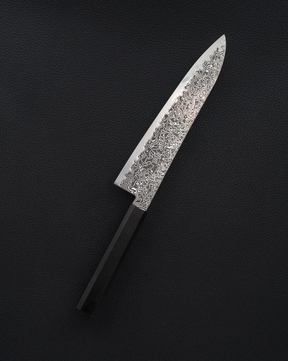 HATSUKOKORO Ryuhyo Kurozome SG2 Damascus Gyuto 210 mm tomatosharp
