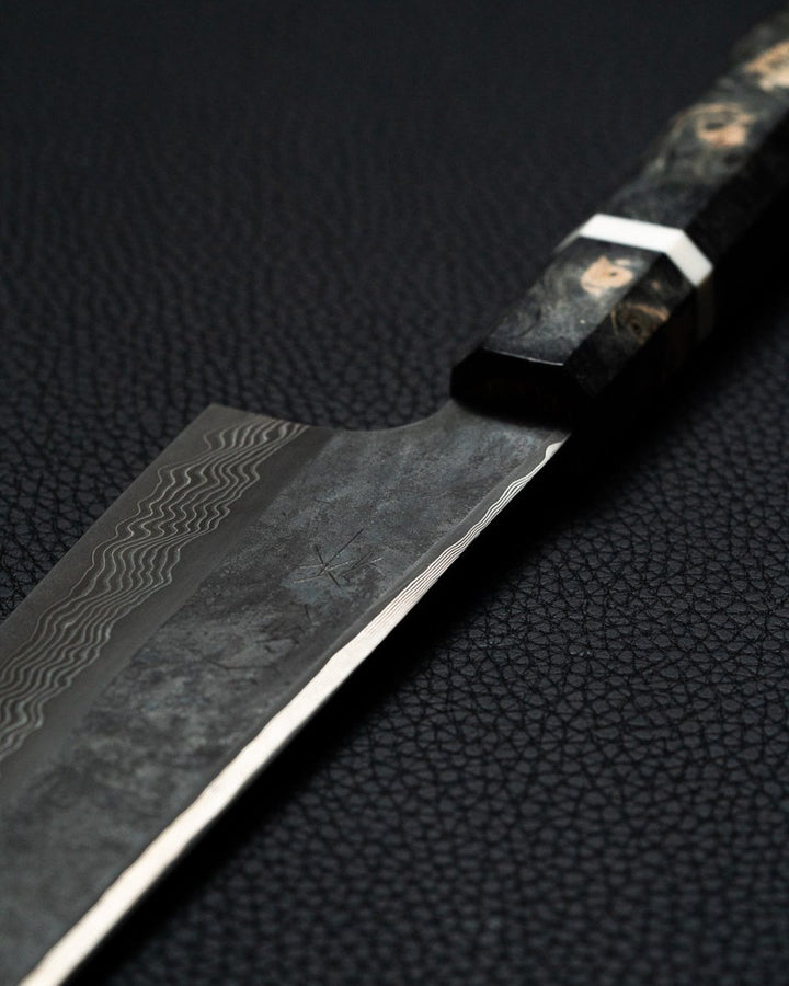 NIGARA HAMONO VG10 Kurozome Damascus Kiritsuke Gyuto 210 mm tomatosharp