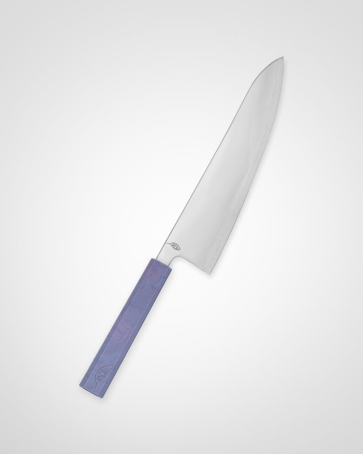 Kokkekniv 210 mm, SAISEI IRO Lavendel Gyuto tomatosharp